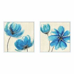 Amazing Azure Canvas Wall Art (Set of 2)