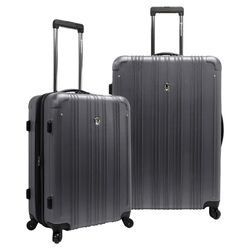 New Luxembourg 2 Piece Expandable Luggage Set in Titanium