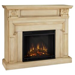 Kristine Electric Fireplace in Antique White