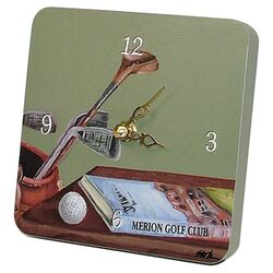 Golf Tiny Times Clock in Green