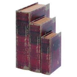 3 Piece Rules of Golf Book Box Set in Burgundy