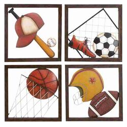 4 Piece Sports Décor Set