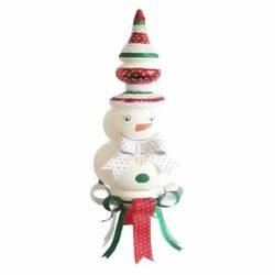 Snowman Table Decor in White