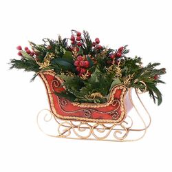 Happy Holidays Sleigh Wreath