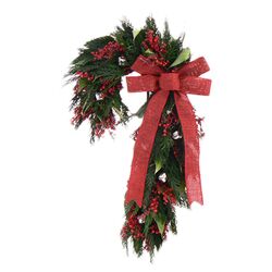 Jingle Ball Candy Cane Wreath