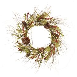 Tipped Pine Berry Wreath