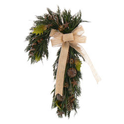 Vintage Holiday Candy Cane Wreath