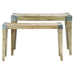 American Home Alec Coffee Table in Weathered Barnwood