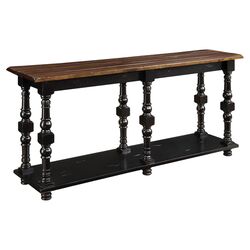Console Table in Black & Brown