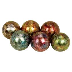 Urban Trends 6 Piece Metallic Ceramic Ball Set