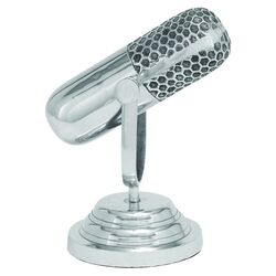 Trophy Microphone Sculpture in Chrome