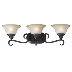 Dominique 3 Light Wall Sconce in Oil Rubbed Bronze