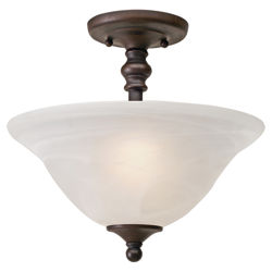 Montgomery 2 Light Semi Flush Mount in Bronze