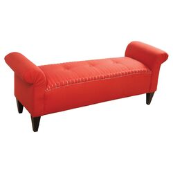 IT Roll Arm Bedroom Bench in Red