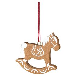 Rocking Horse Ornament in Natural