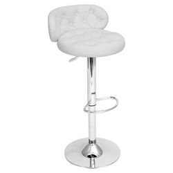 Royale Adjustable Barstool in White