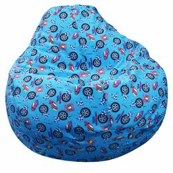 Kid's Race Car Bean Bag Lounger in Blue
