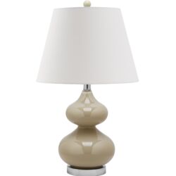 Eva Double Gourd Table Lamp in Taupe (Set of 2)