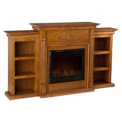 Franklin Electric Fireplace in Pine