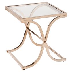 Winston End Table in Champagne Brass