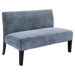Deco Setee Bench in Charcoal