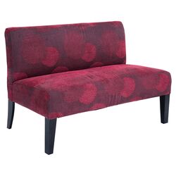 Deco Settee Bench in Red Sunflower
