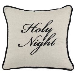 Wisdom Embroidered Holy Night Pillow in White