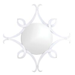 Diamante Mirror in White