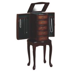 Traditional Jewelry Armoire in Mahogany
