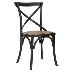 Eleanor X-Back Side Chair in Black (Set of 2)