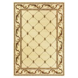 Corinthian Ivory Fleur-De-Lis Rug