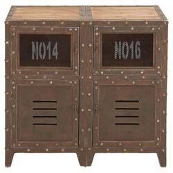 Numbered Wooden Cabinet in Natural