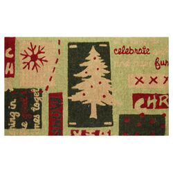 Christmas Menagerie Doormat in Green