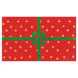 Christmas Package Doormat in Red