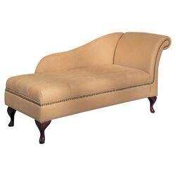 Alpha Storage Chaise Lounge in Tan