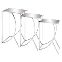 3 Piece Nesting Table Set in Silver