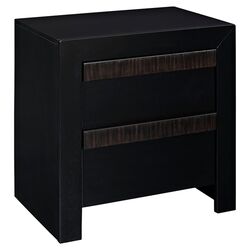 Tommy 2 Drawer Nightstand in Black