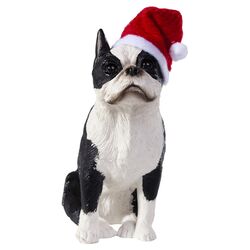 Boston Terrier Christmas Ornament in Black & White
