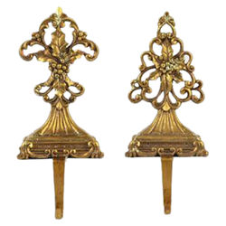 2 Piece Elegent Stocking Holder Set in Gold 2 Piece Elegent Stocking Holder Set in Gold