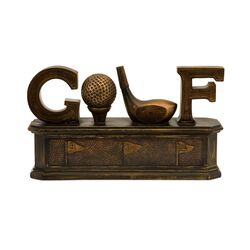Decorative Golf Box in Bronze