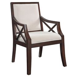 Upholstered Arm Chair in Brown Cherry