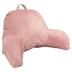 Microsuede Reading Bed Rest Pillow in Pink