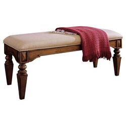 Brentwood Upholstered Bench in Cherry