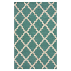 Marbella Moroccan Trellis Spa Blue Kilim Rug Marbella Moroccan Trellis Spa Blue Kilim Rug