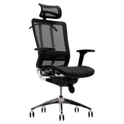High Back Future Office Chair in Black with Arms