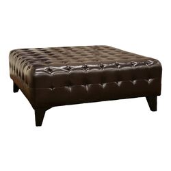 Pemberley Tufted Ottoman in Brown