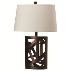 Table Lamp in Rich Warm Brown