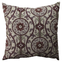 Suzani Cotton Pillow in Plum