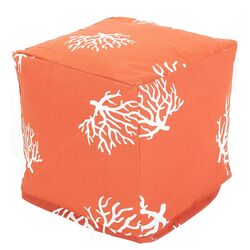 Coral Cube Ottoman
