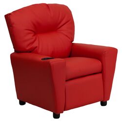 Contemporary Kid's Recliner in Red